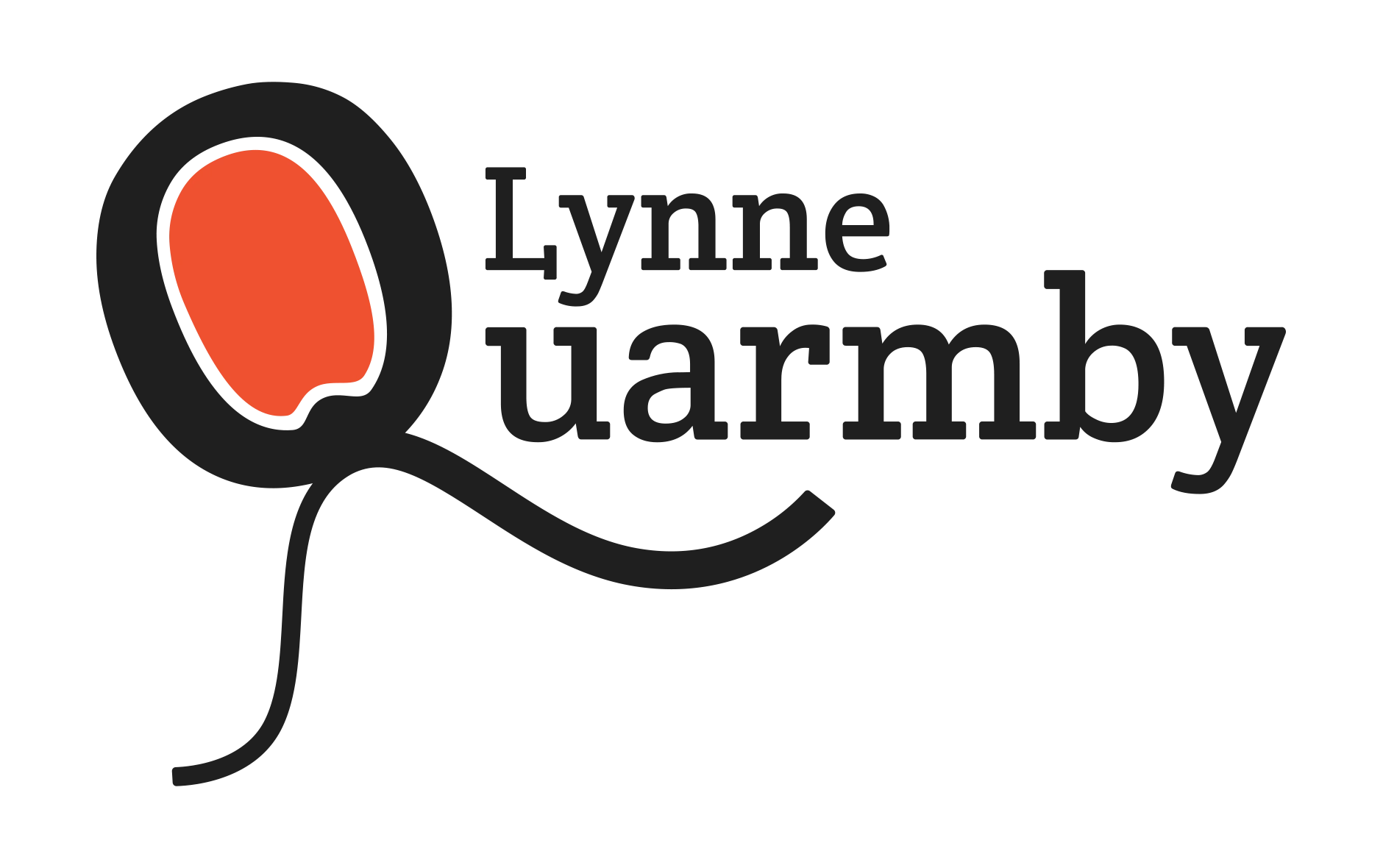 The Lynne Quarmby variant of the Quarmby logo