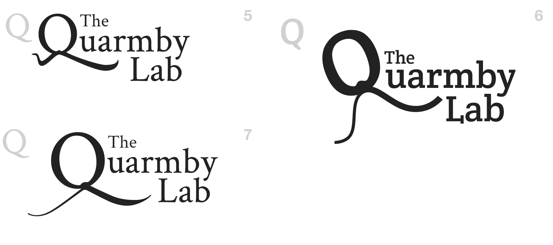 Sketches for the Quarmby Lab logo