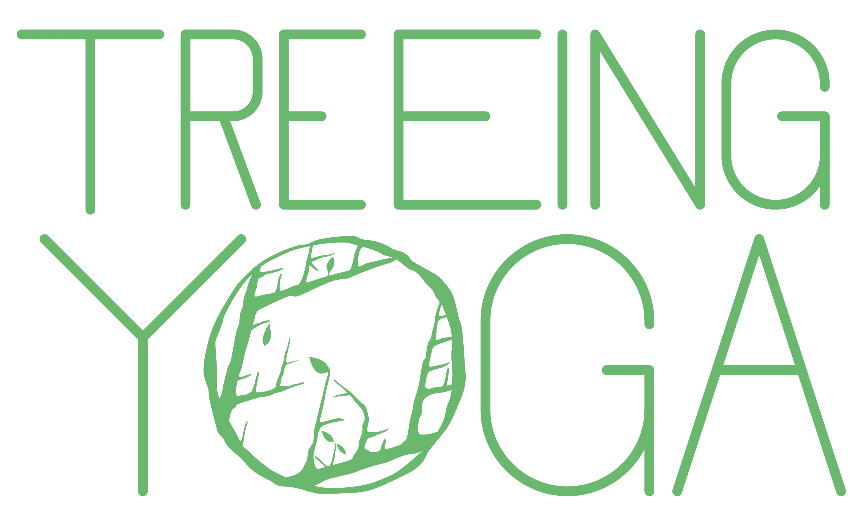 The Treeing Yoga logo in green